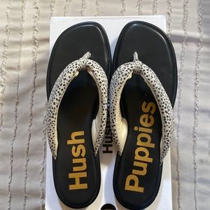 Leopard suede sandals